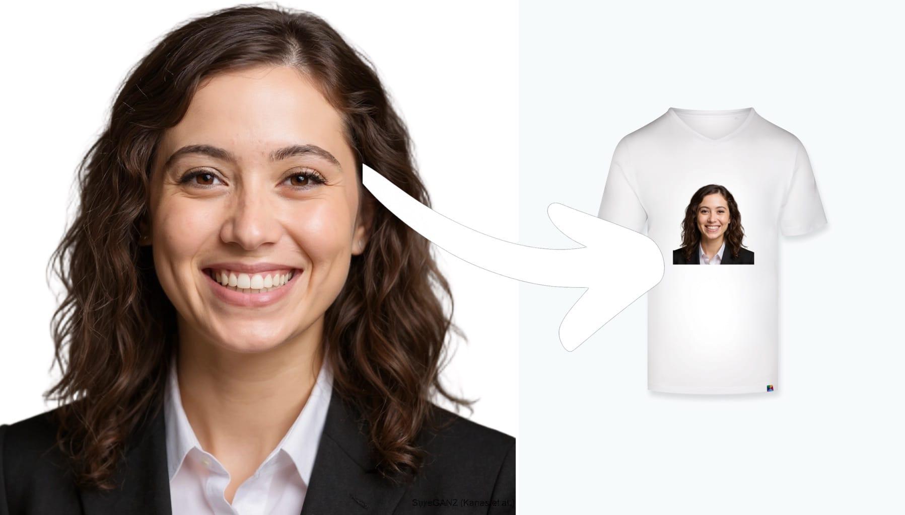 AI t-shirt mockup white variant 1
