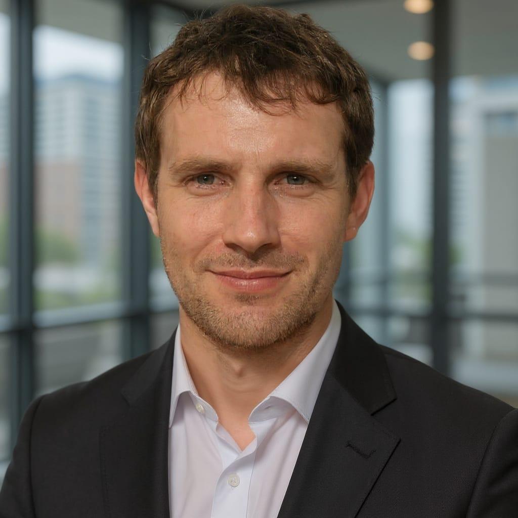 Corporate headshot with neutral background