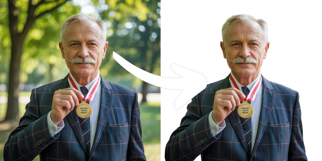 Portrait with transparent background