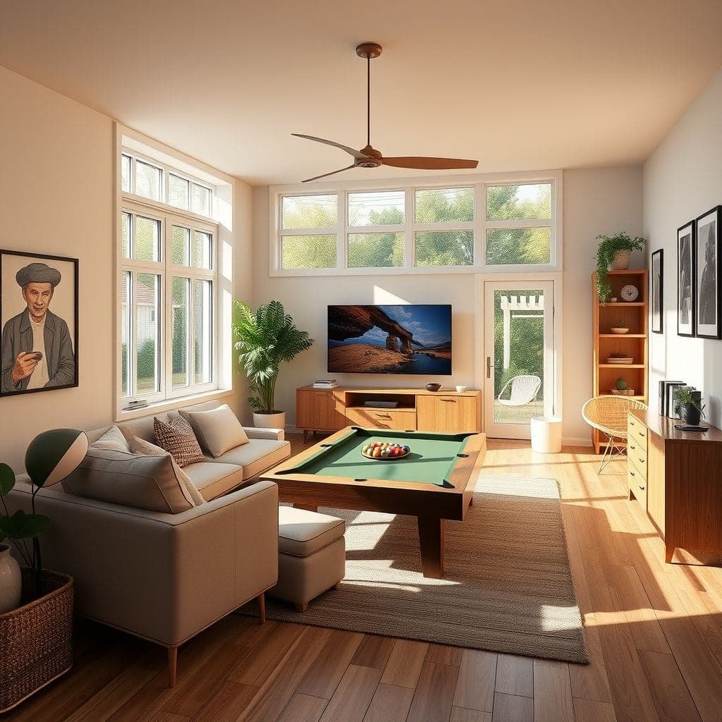 Airbnb Game Room design example 1