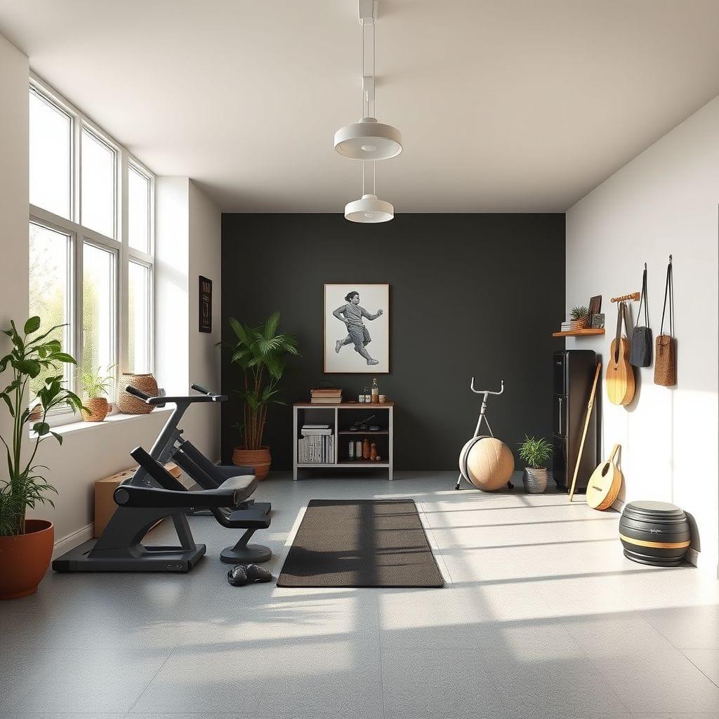Airbnb Garage Gym design example 2