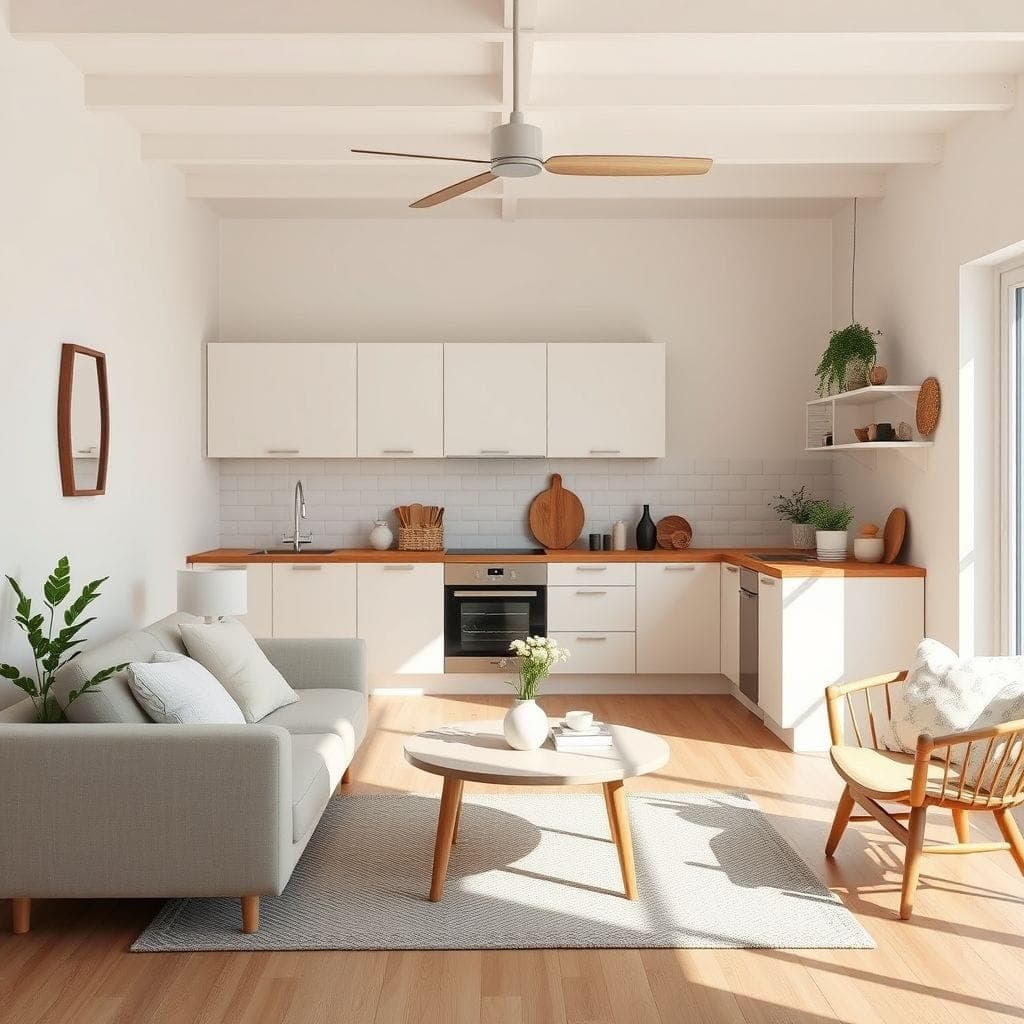 Airbnb Kitchen Living Combo design example 2