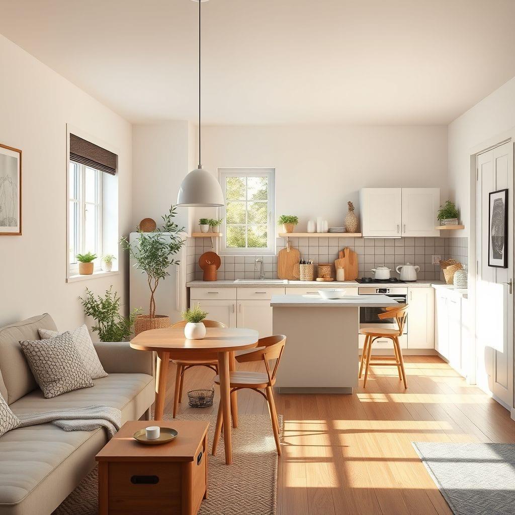 Airbnb Kitchen Living Combo design example 3