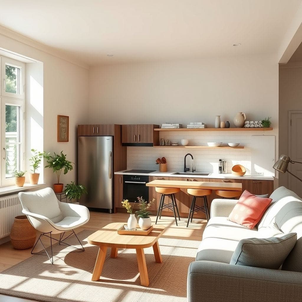 Airbnb Kitchen Living Combo design example 4