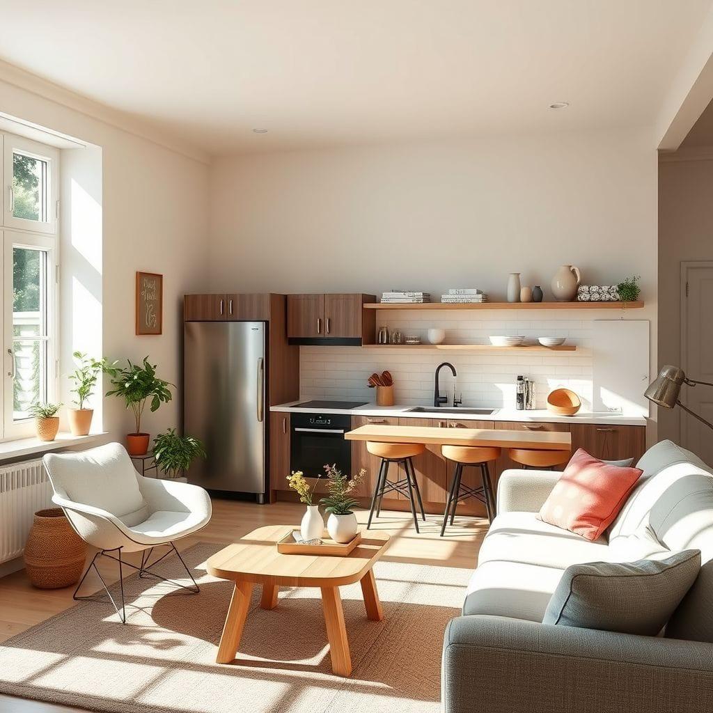 Airbnb Kitchen Living Combo design example 4