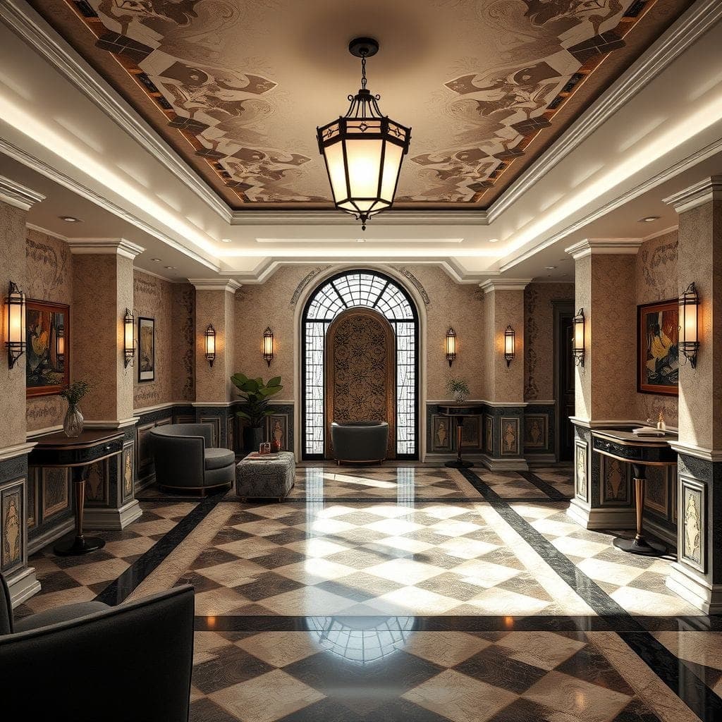 Art Deco Basement design example 1