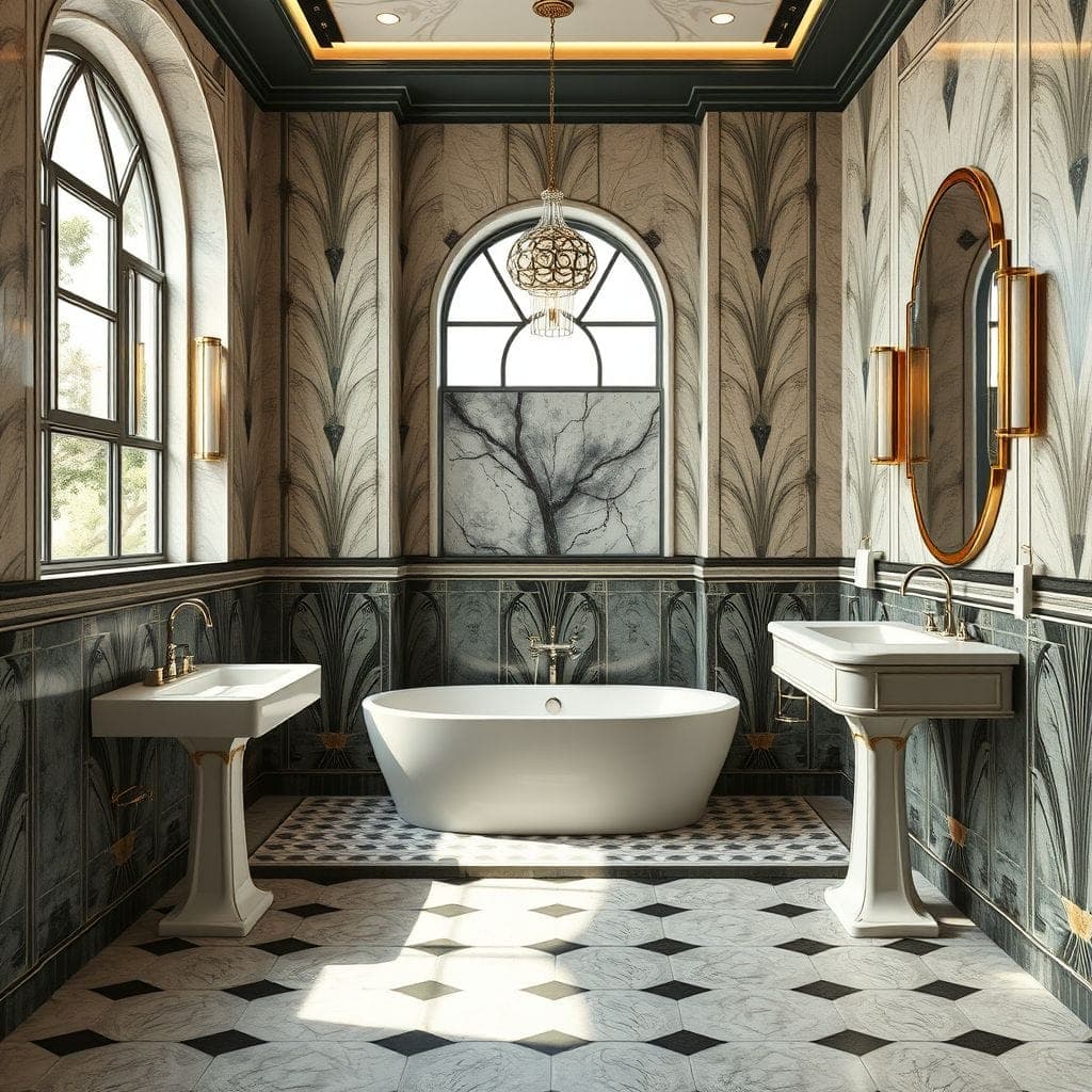 Art Deco Bathroom design example 1