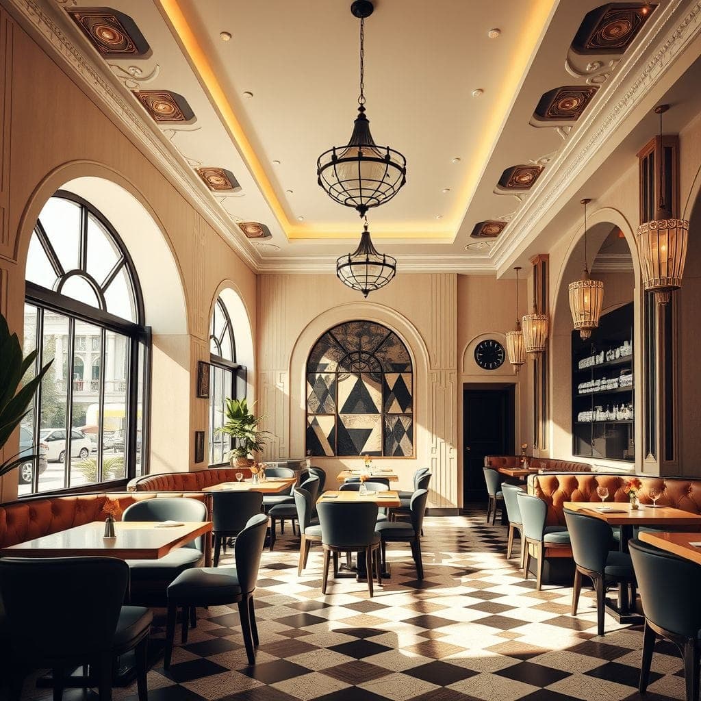 Art Deco Coffee Shop design example 1