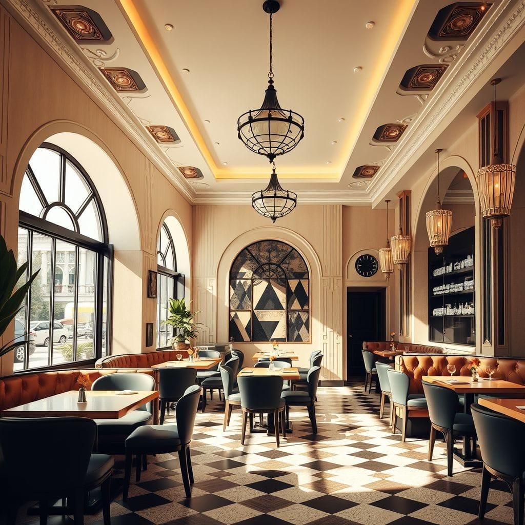 Art Deco Coffee Shop design example 1