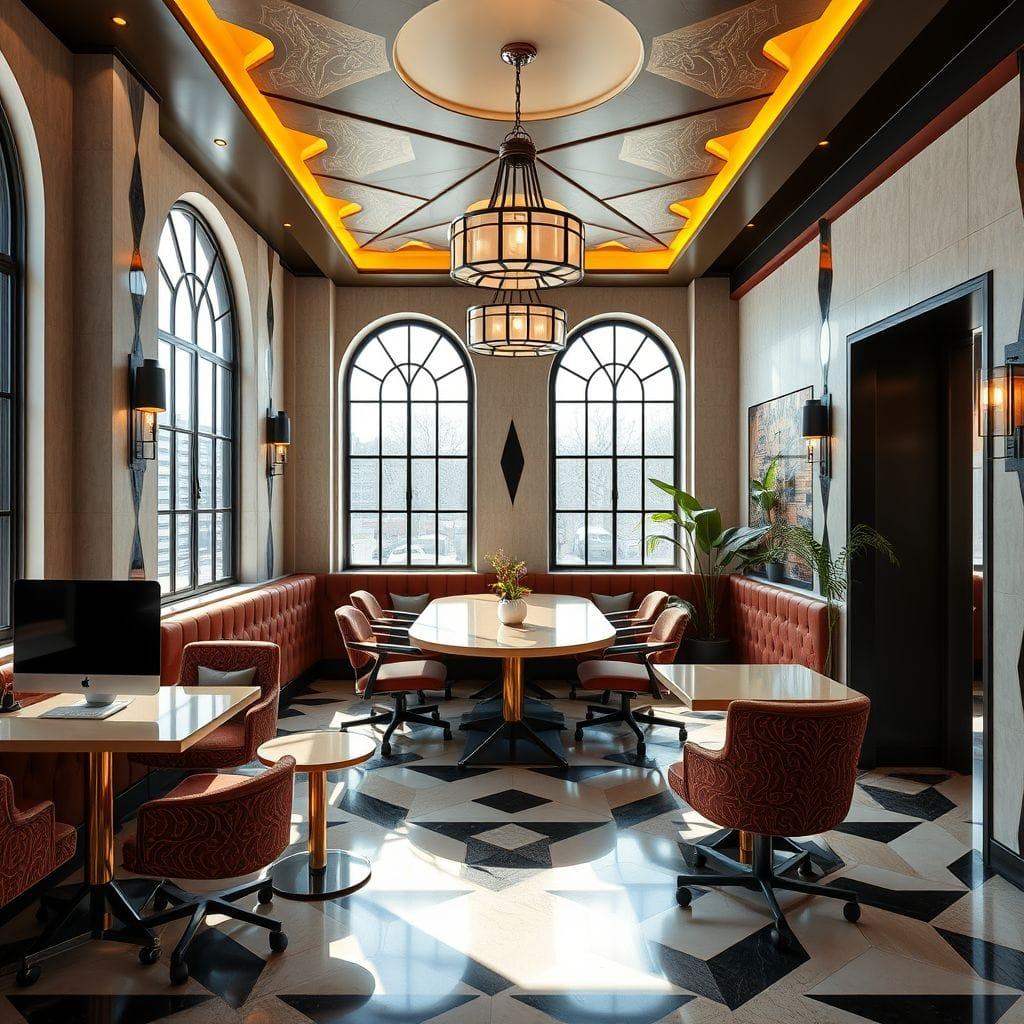 Art Deco Coworking Space design example 1