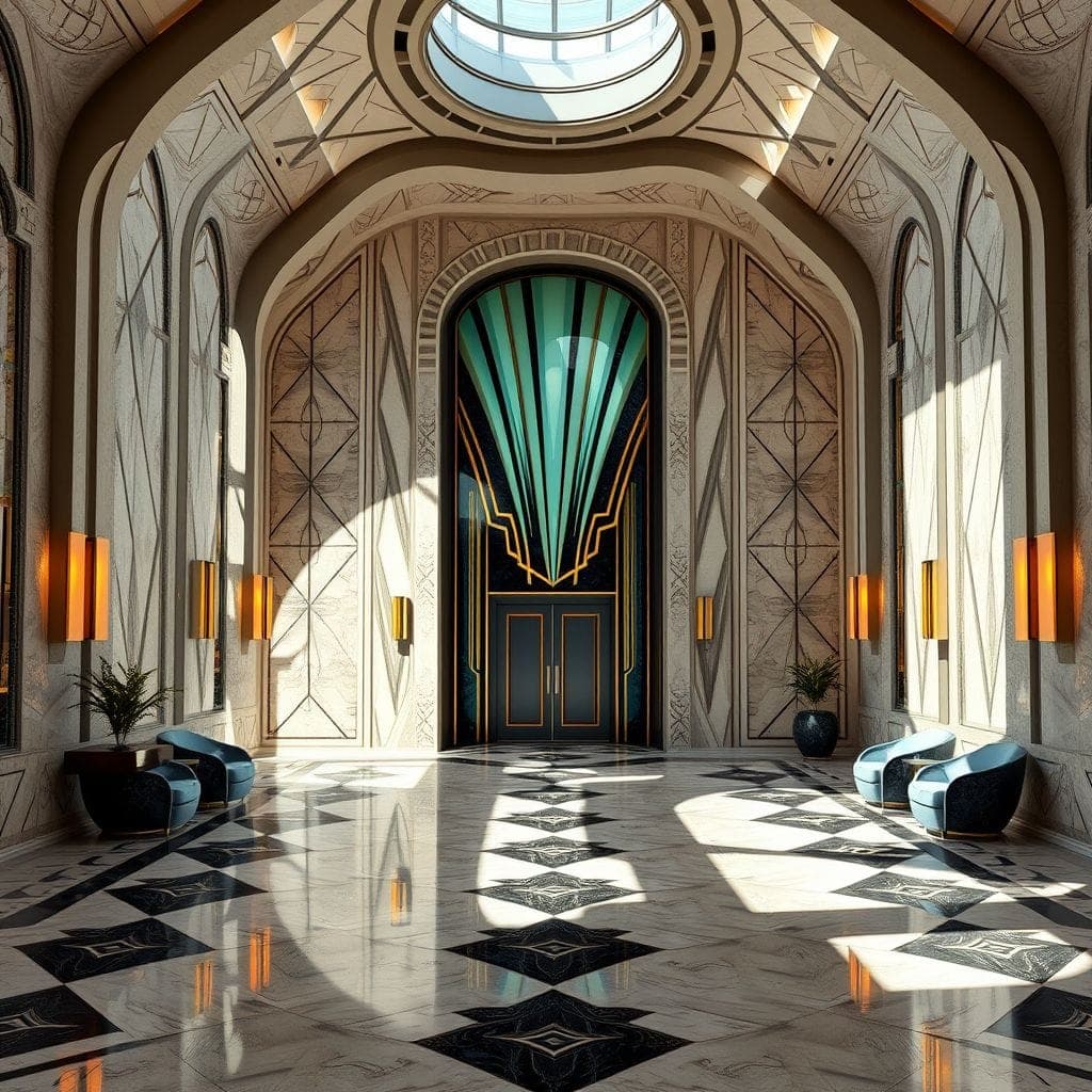 Art Deco Drop Zone design example 1