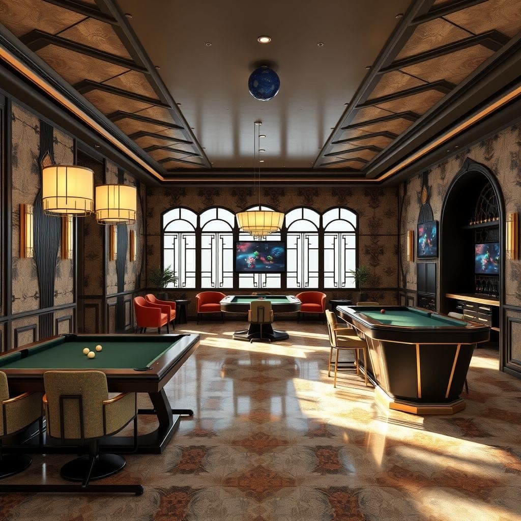 Art Deco Game Room design example 1