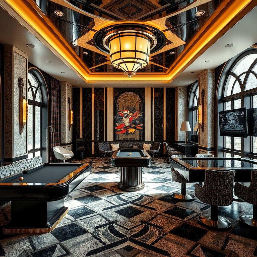 Art Deco Game Room design example 3