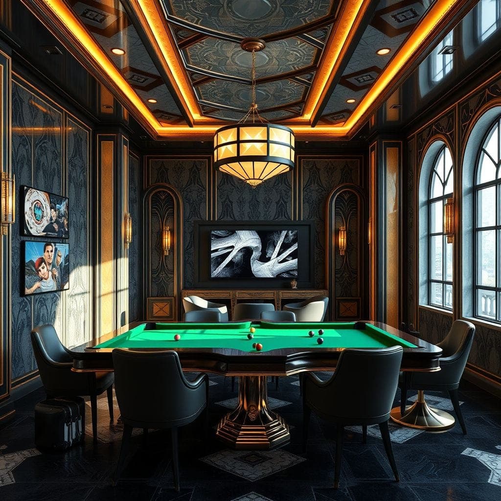 Art Deco Game Room design example 4