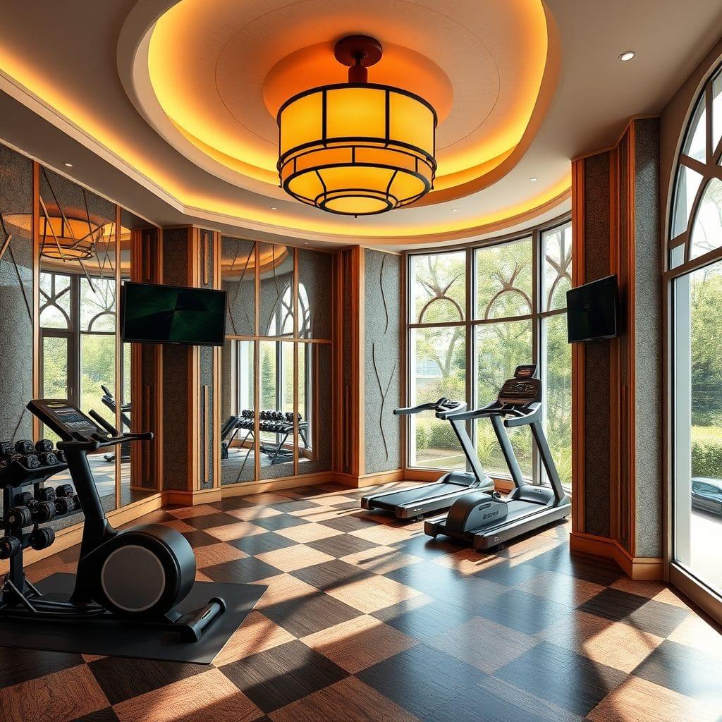 Art Deco Home Gym design example 1