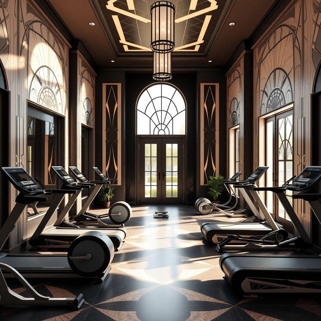 Art Deco Home Gym design example 3