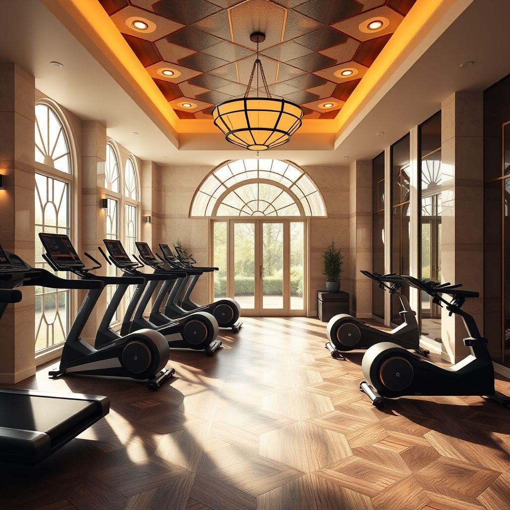 Art Deco Home Gym design example 4