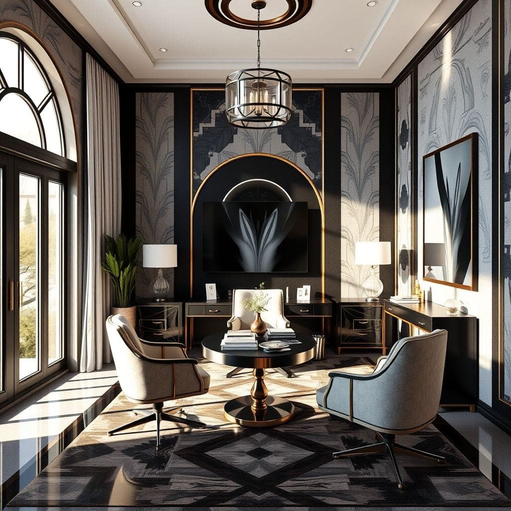 Art Deco Home Office design example 2