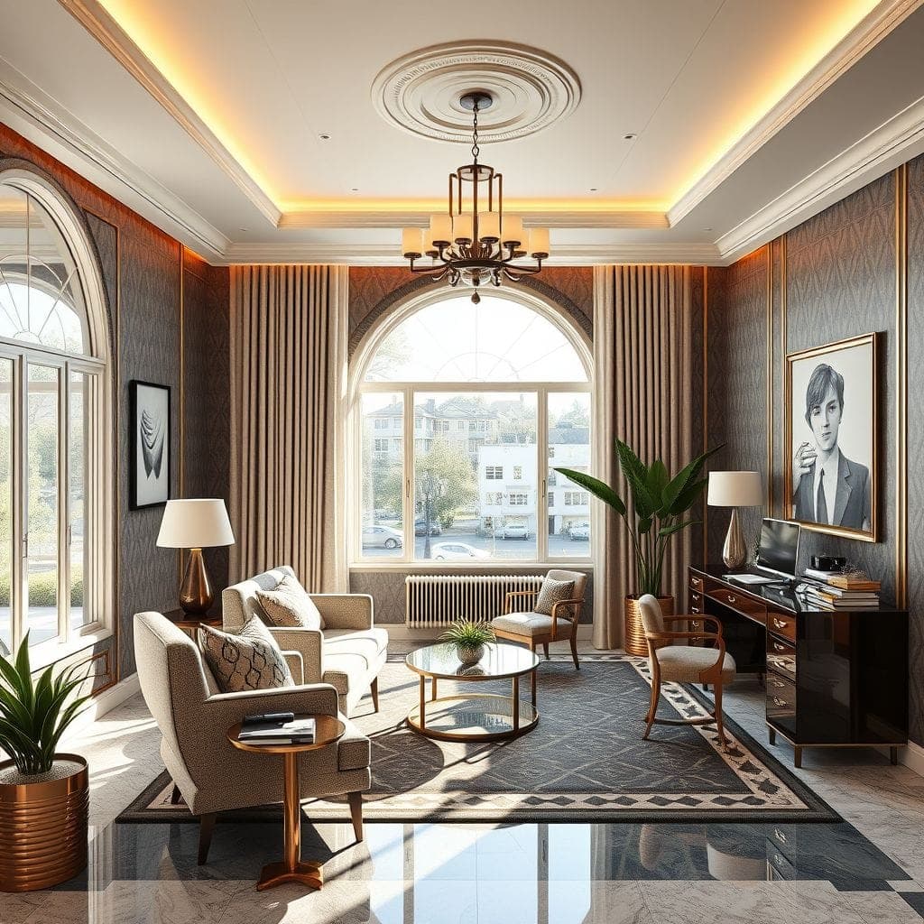 Art Deco Home Office design example 4