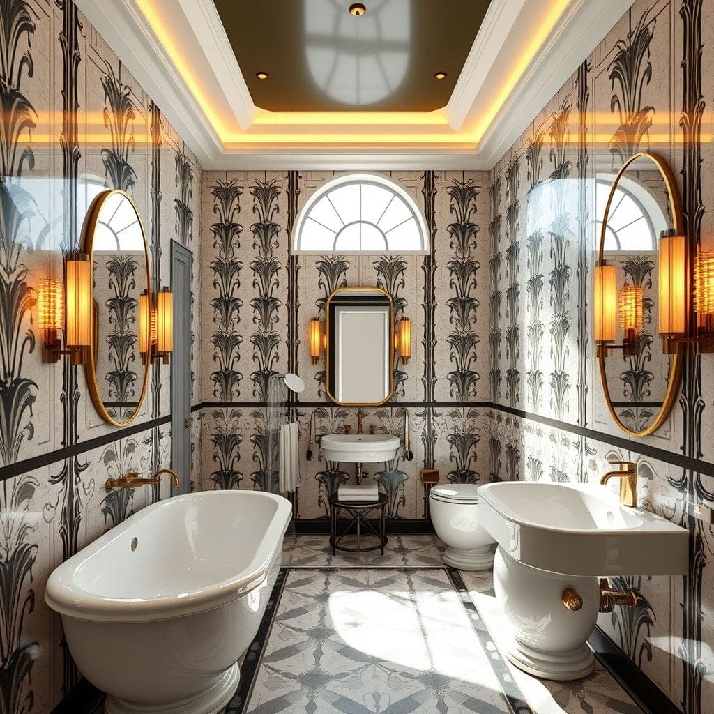 Art Deco Hotel Bathroom design example 2