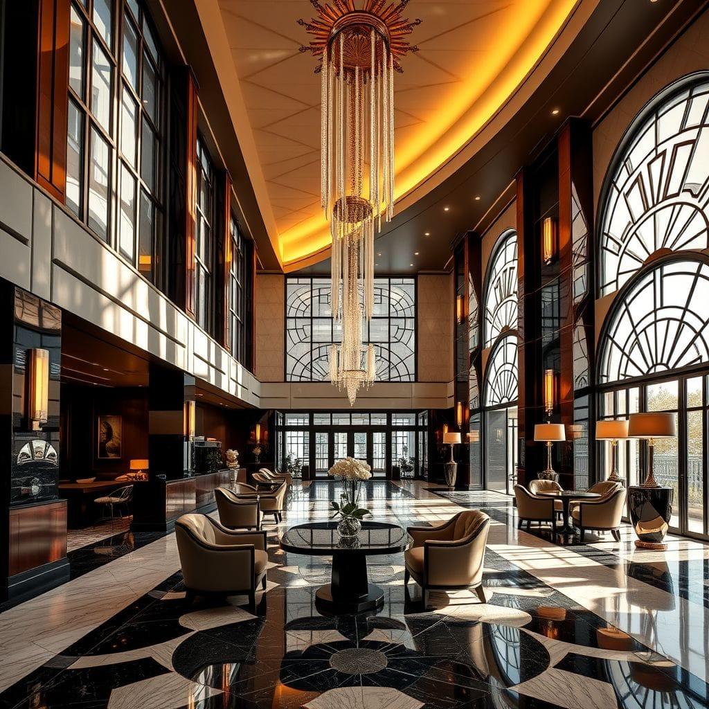 Art Deco Hotel Lobby design example 1