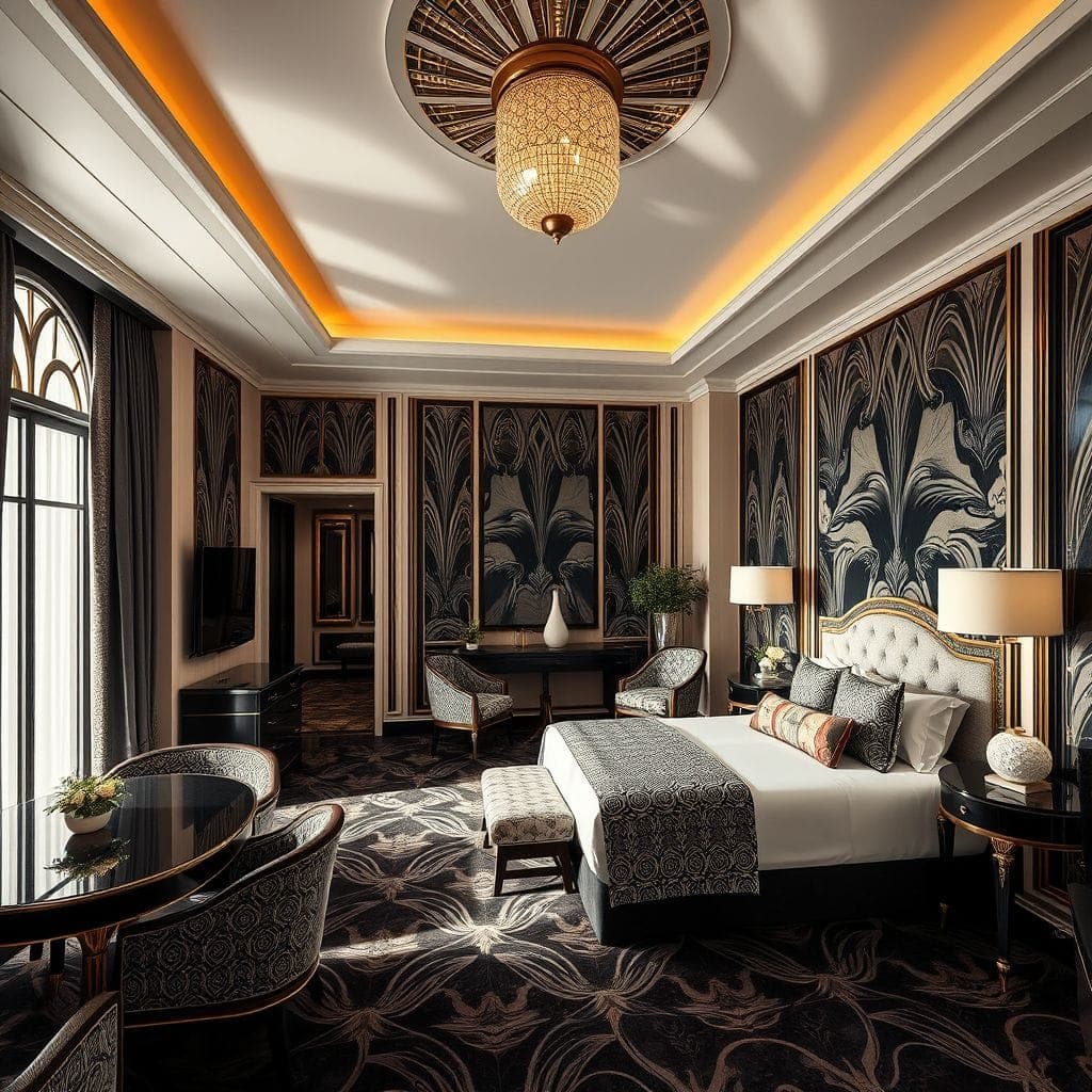 Art Deco Hotel Room design example 3