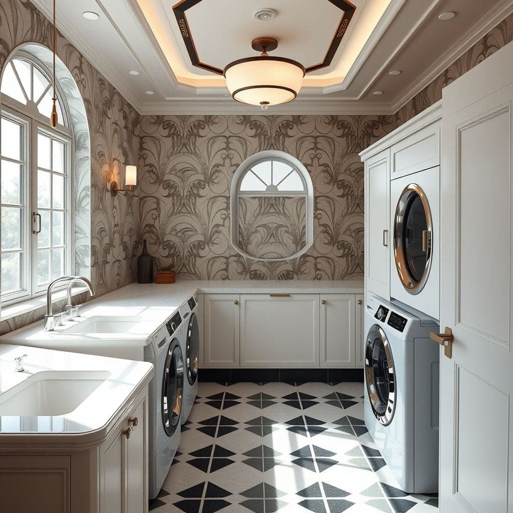 Art Deco Laundry Room design example 2