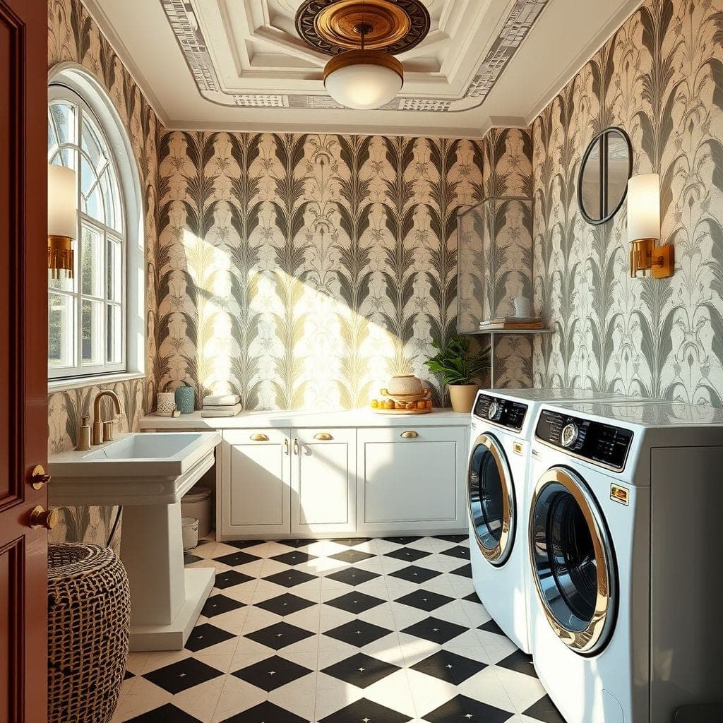 Art Deco Laundry Room design example 3