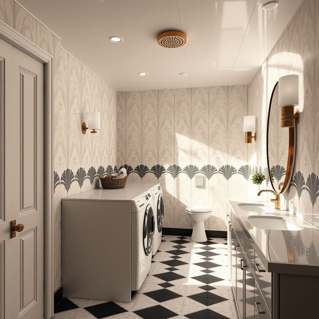 Art Deco Laundry Room design example 4