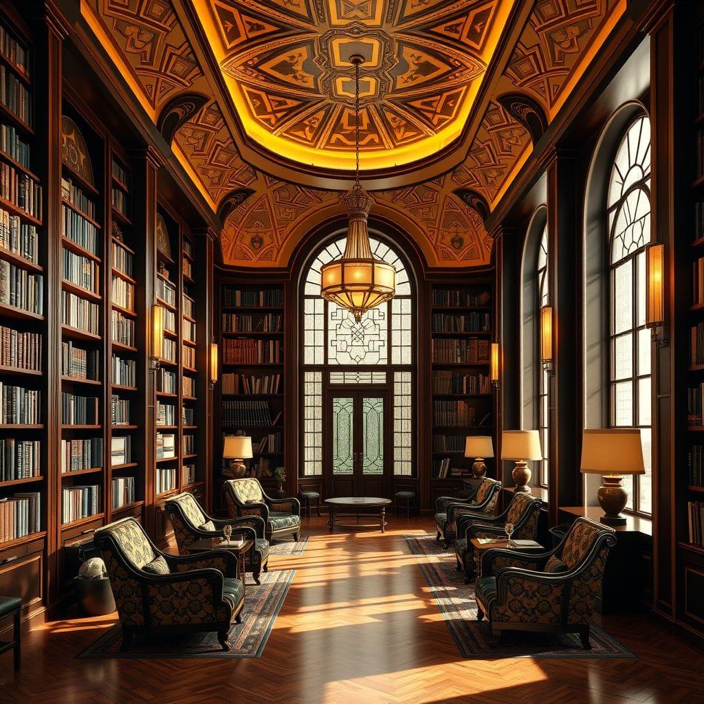 Art Deco Library design example 1