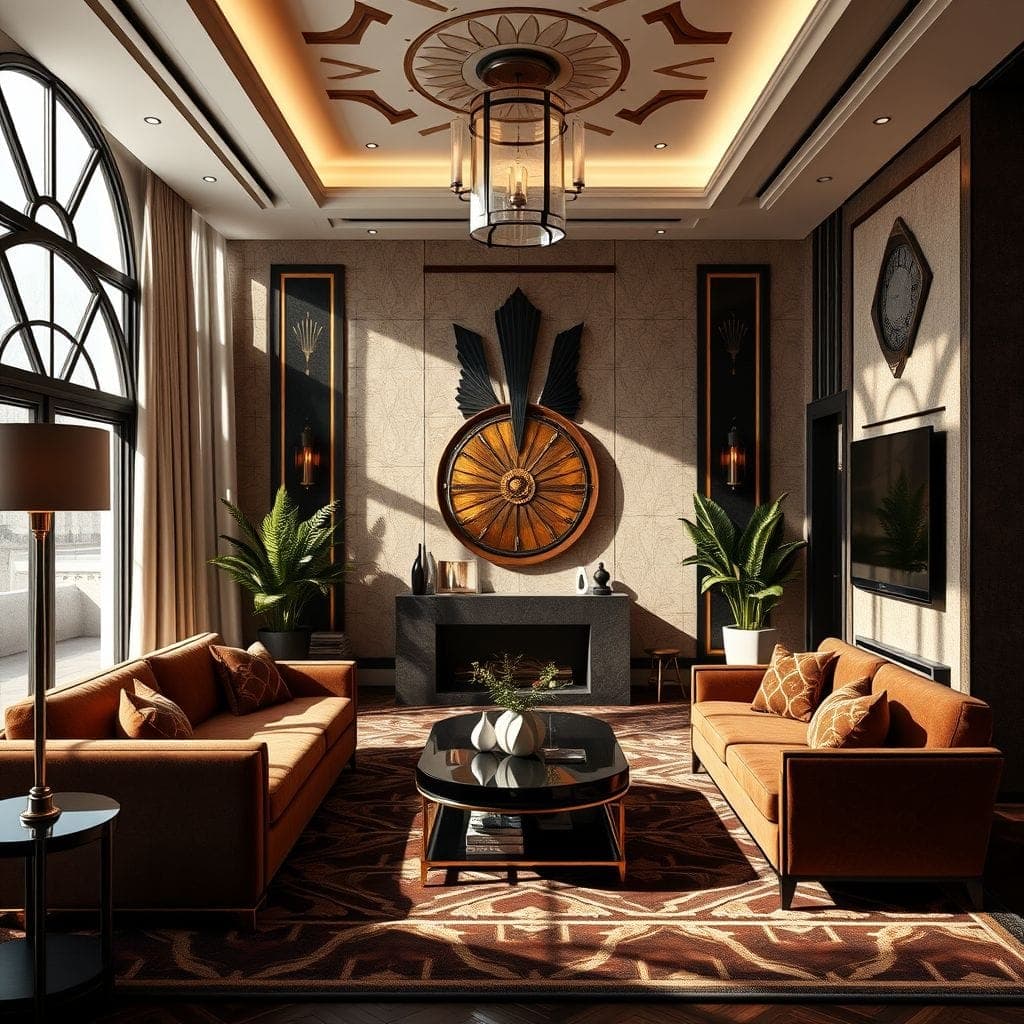 Art Deco Living Room design example 1
