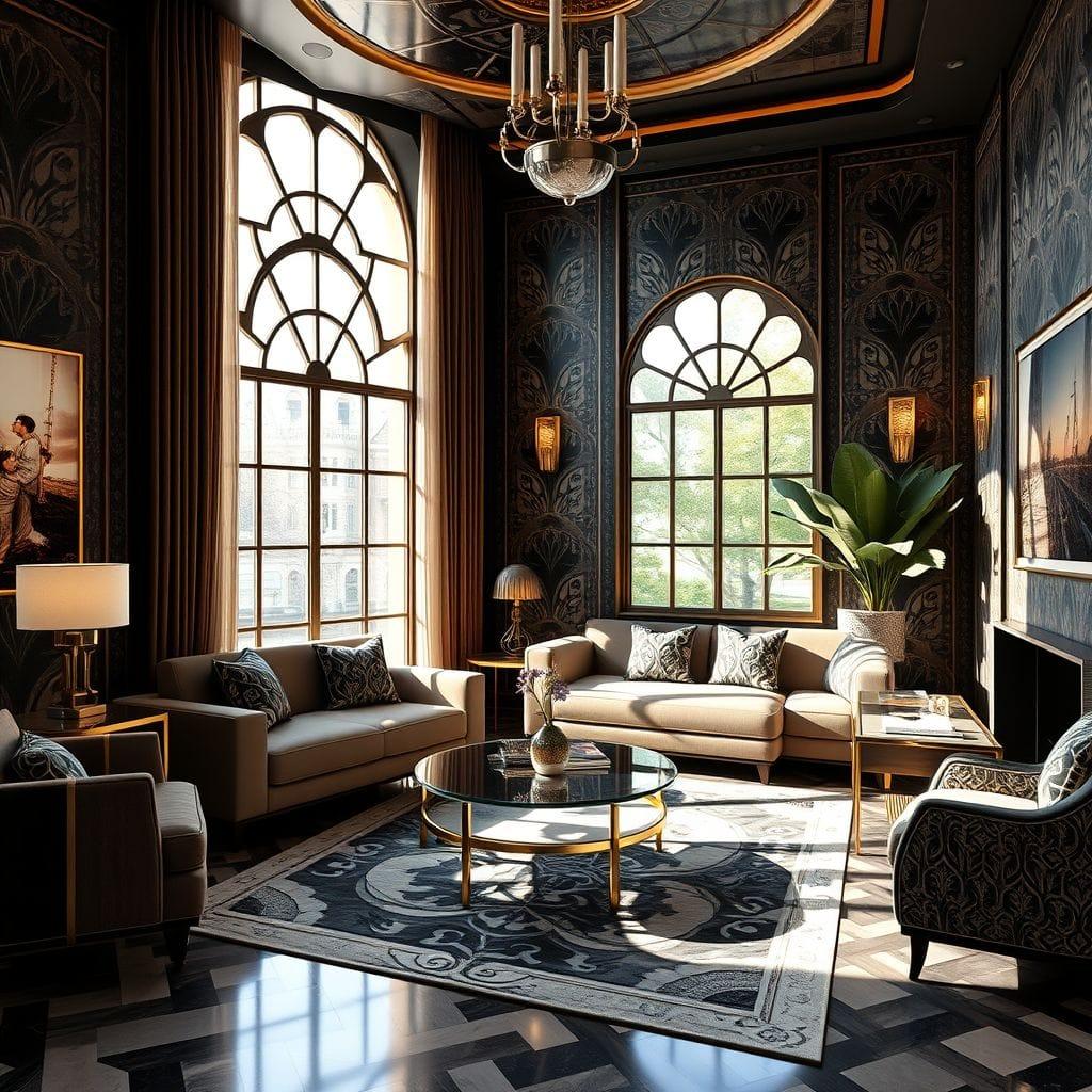 Art Deco Living Room design example 4
