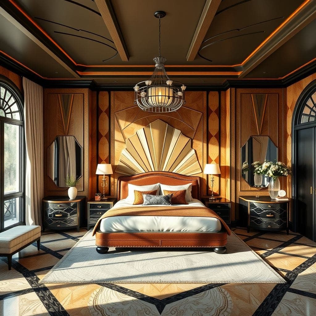 Art Deco Master Bedroom design example 2