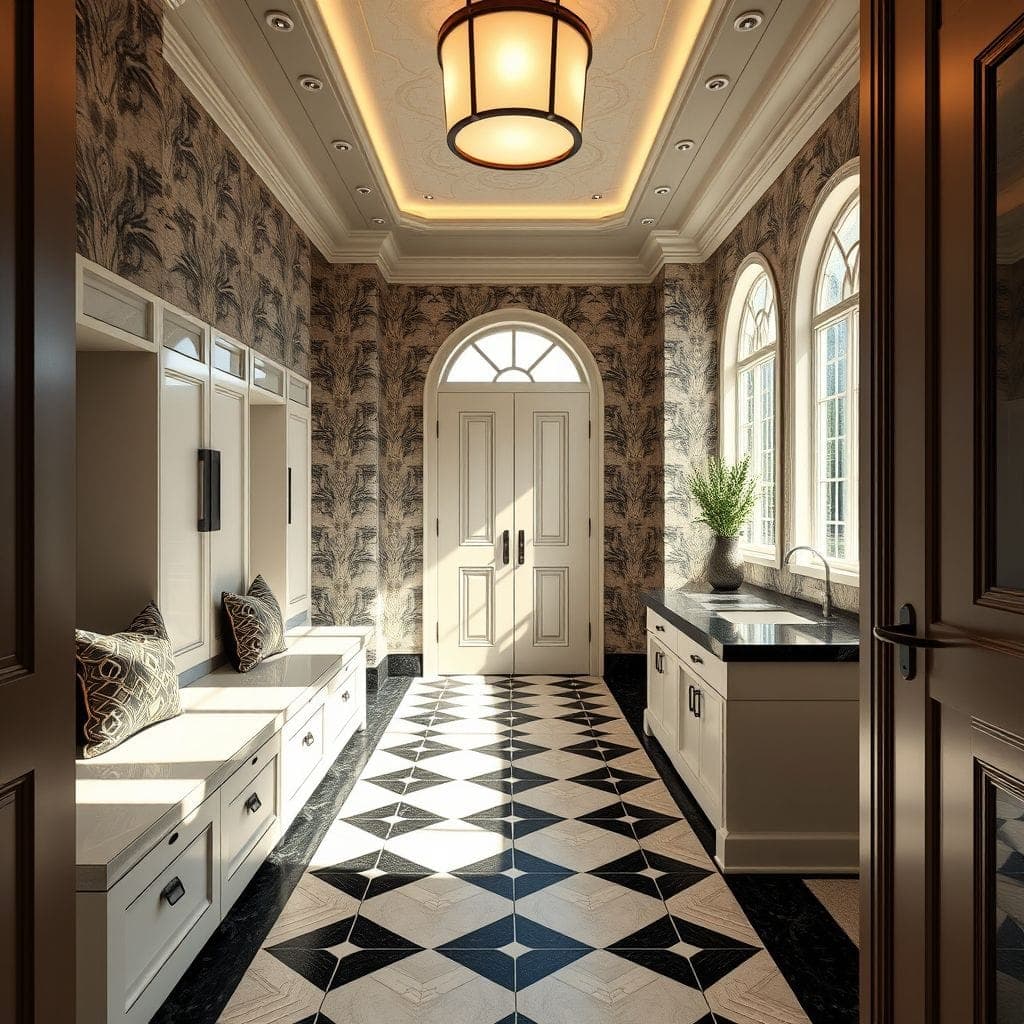 Art Deco Mudroom design example 1