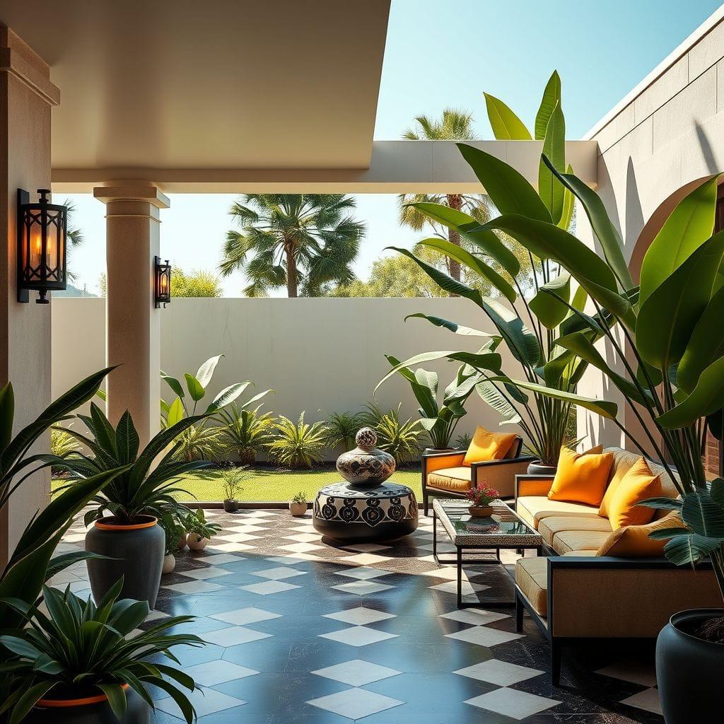 Art Deco Outdoor Garden design example 1