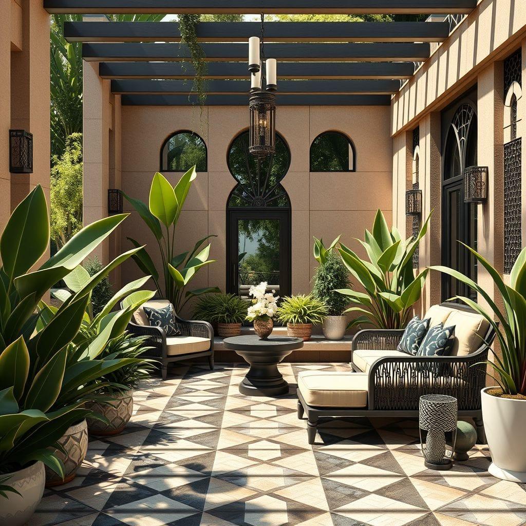 Art Deco Outdoor Garden design example 2