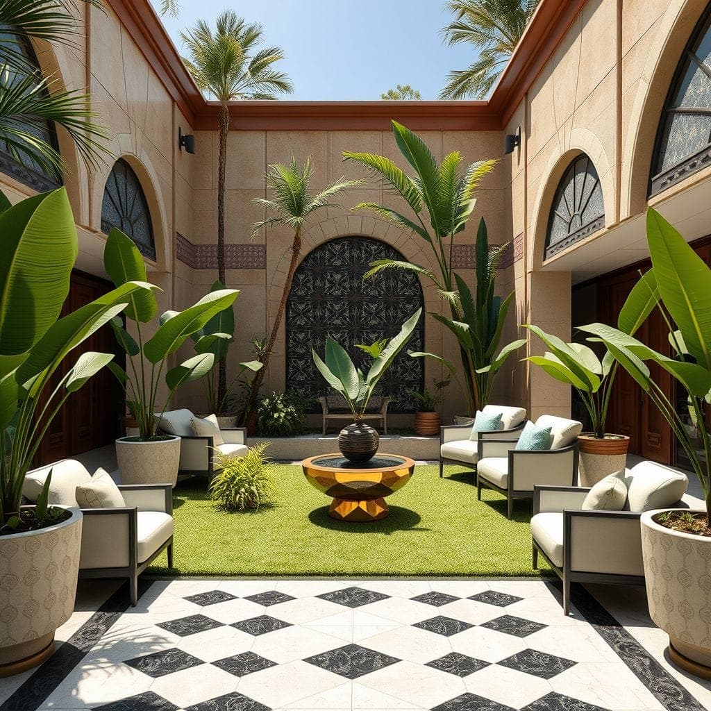 Art Deco Outdoor Garden design example 3