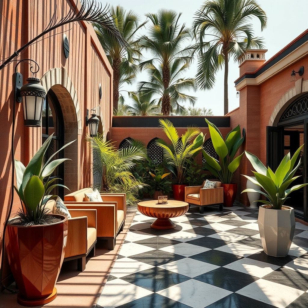 Art Deco Outdoor Garden design example 4