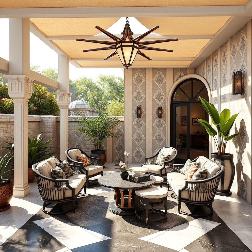 Art Deco Outdoor Patio design example 2