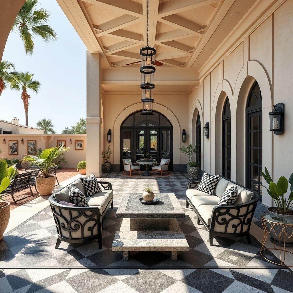 Art Deco Outdoor Patio design example 4