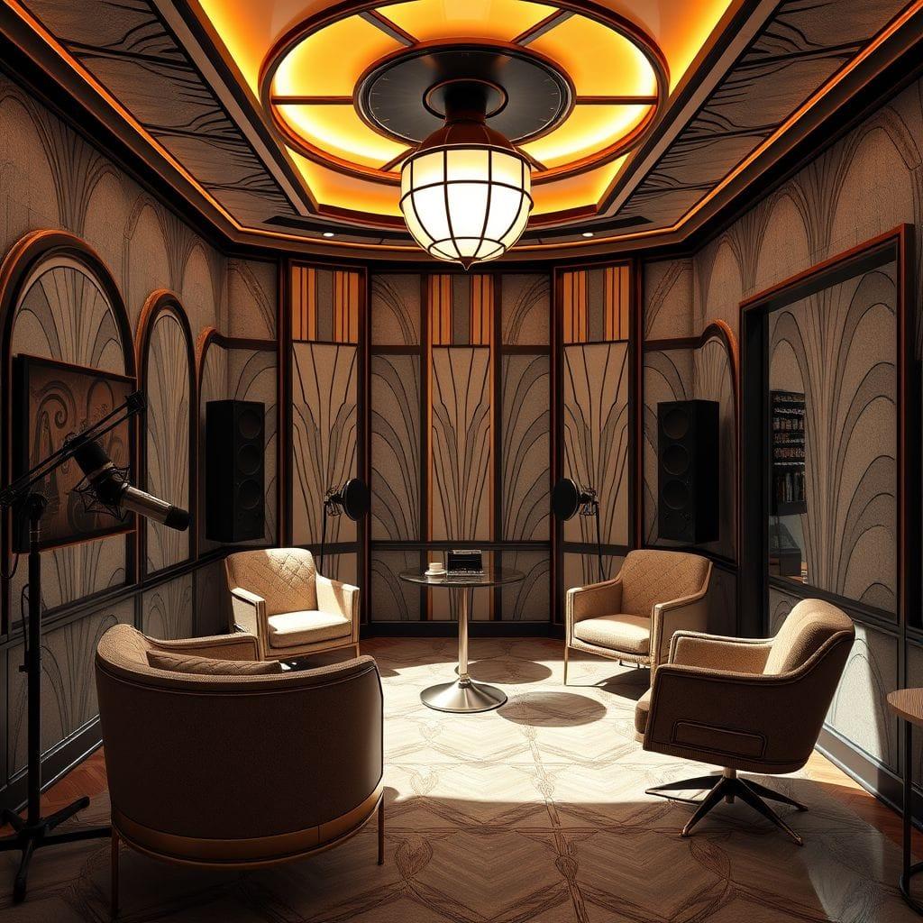 Art Deco Podcast Studio design example 2