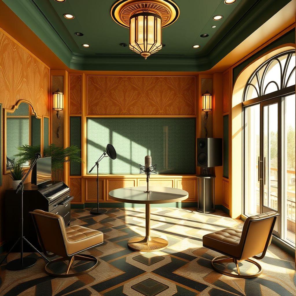 Art Deco Podcast Studio design example 3
