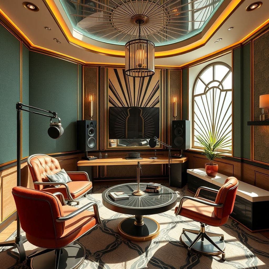 Art Deco Podcast Studio design example 4