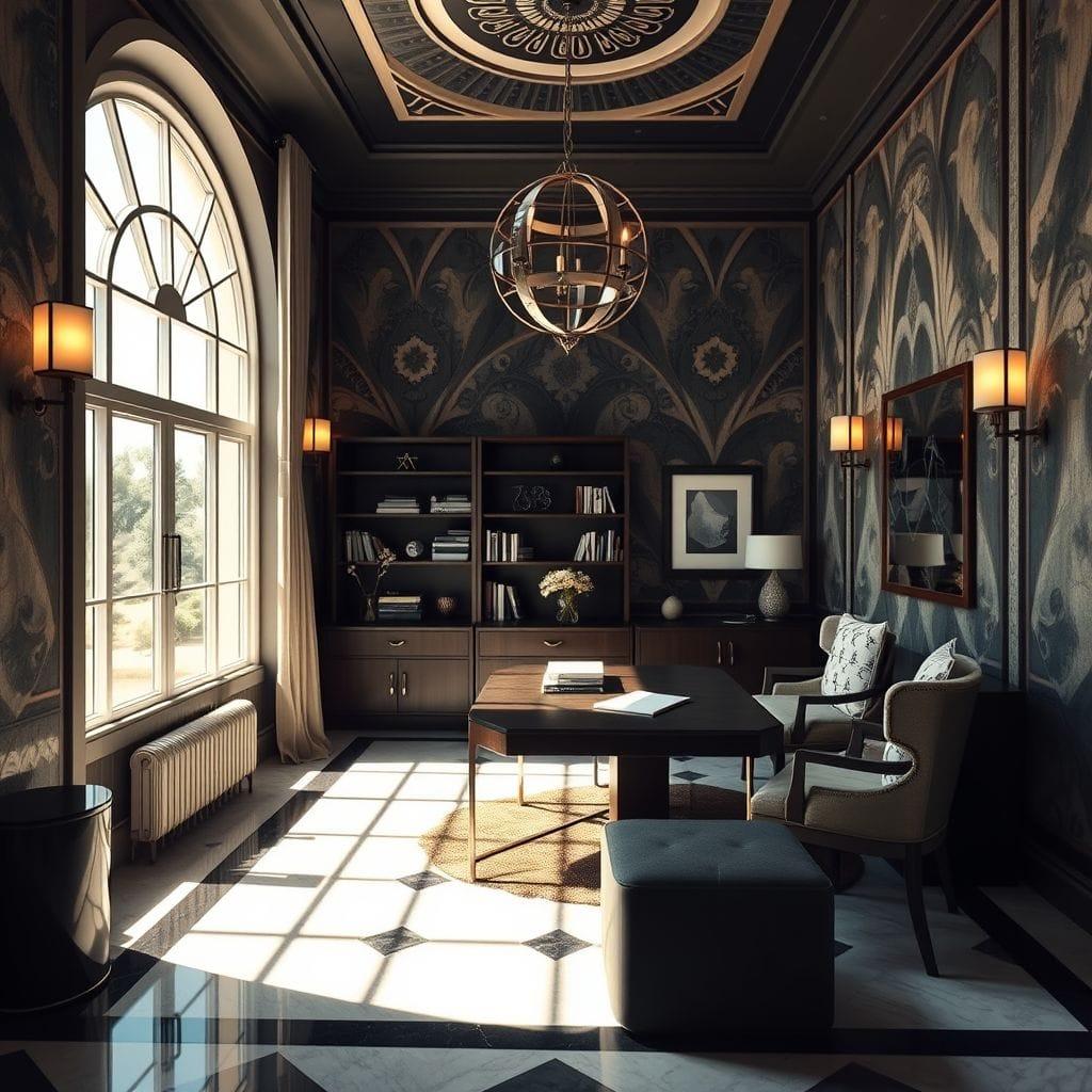 Art Deco Study Room design example 4