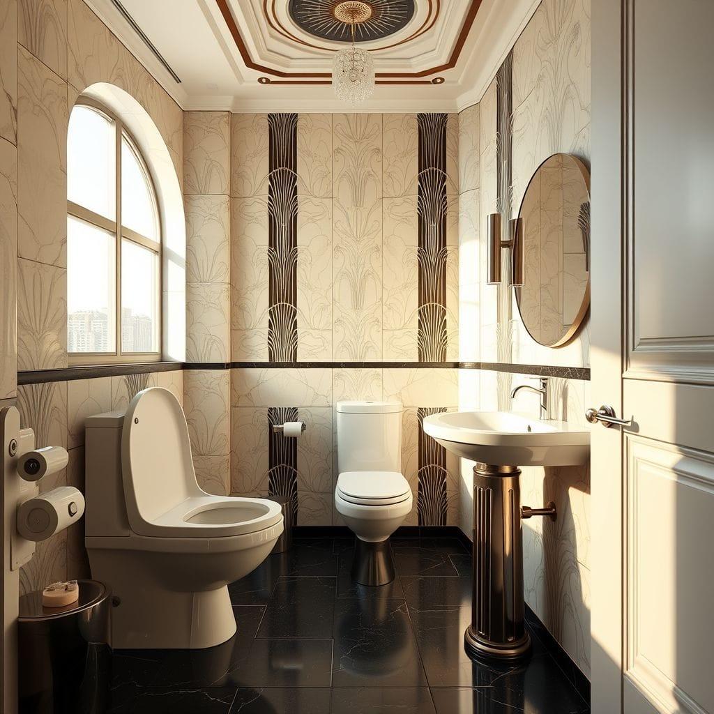 Art Deco Toilet design example 1