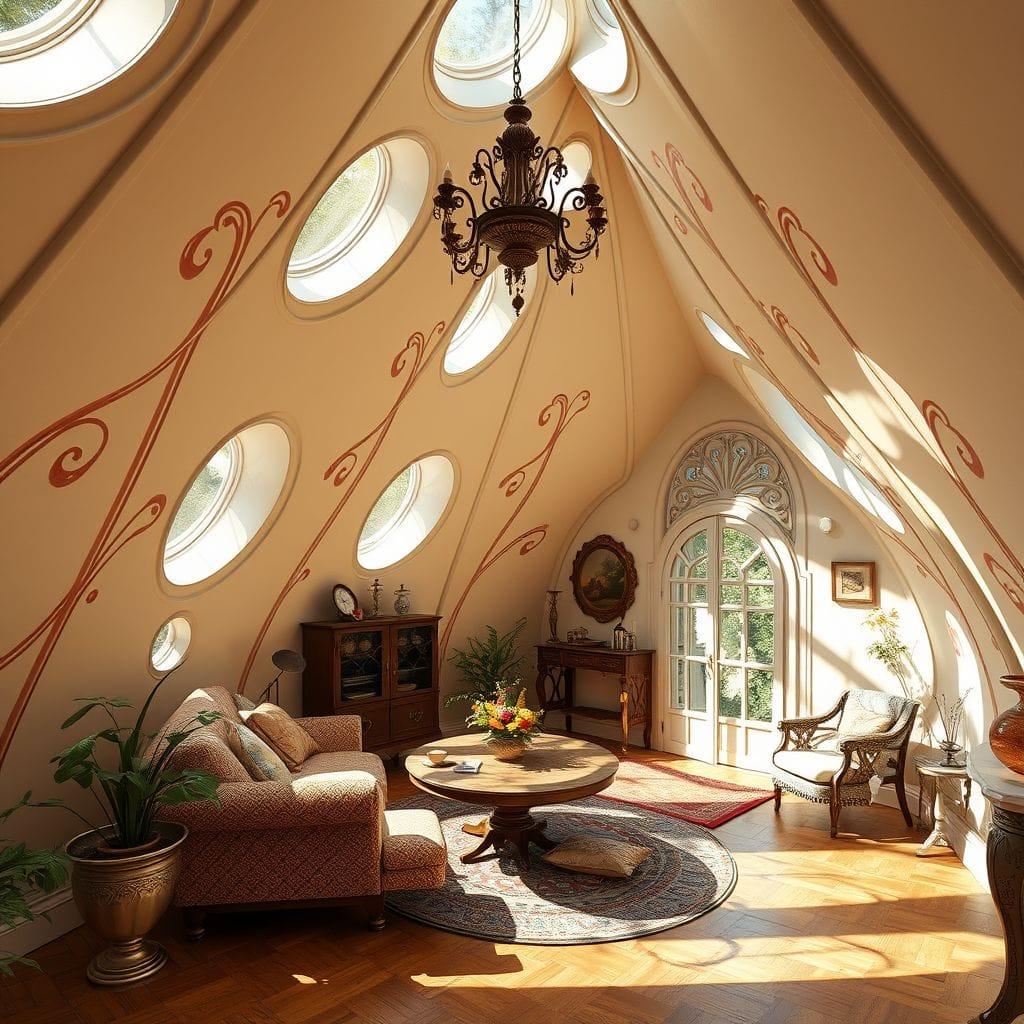 Art Nouveau Attic design example 1