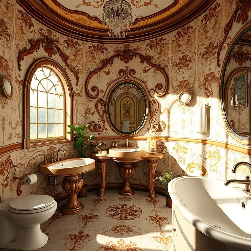 Art Nouveau Bathroom design example 1