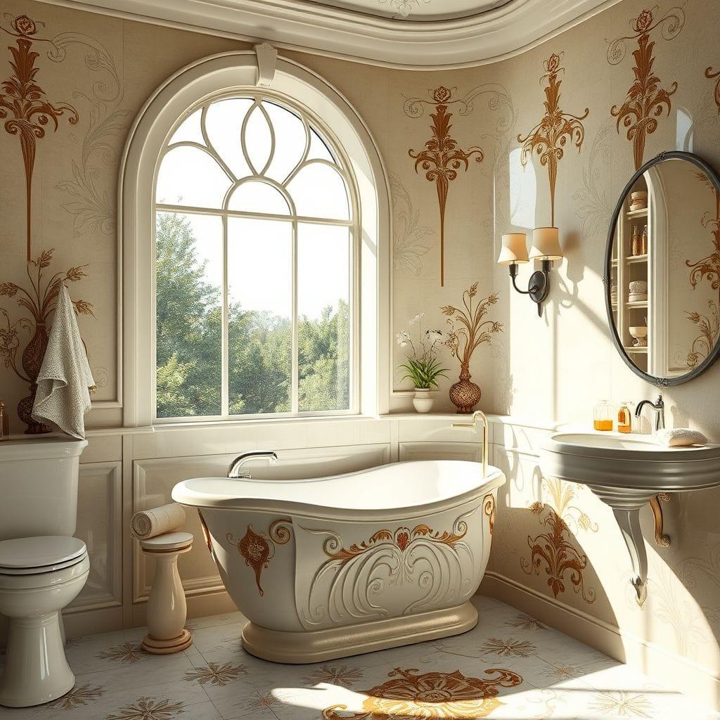 Art Nouveau Bathroom design example 3