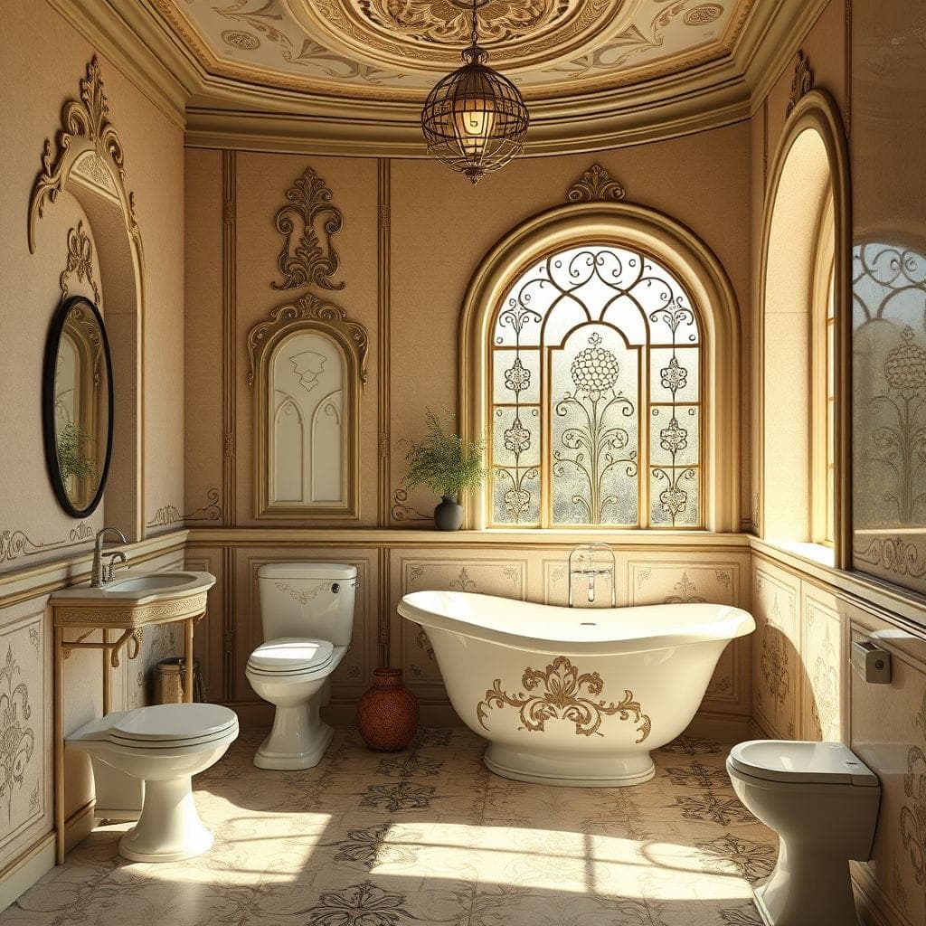 Art Nouveau Bathroom design example 4