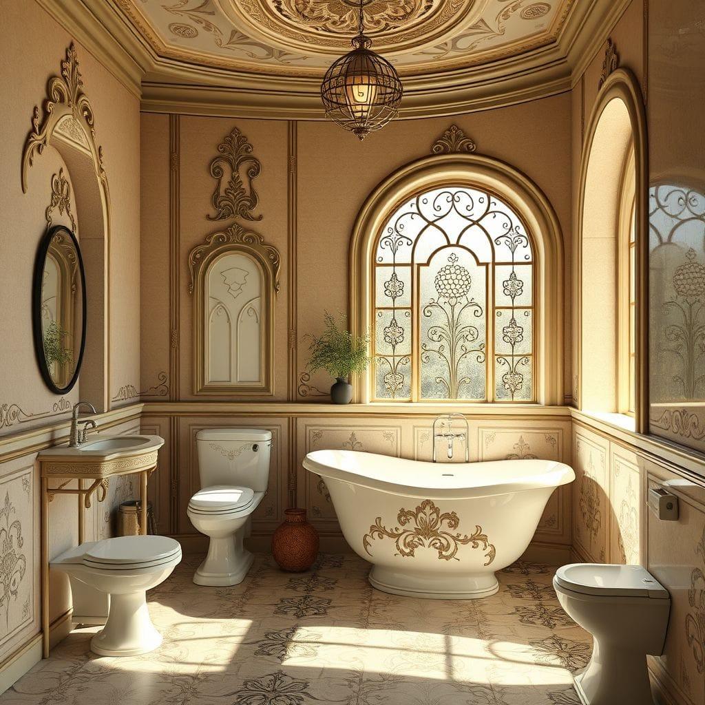 Art Nouveau Bathroom design example 4